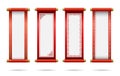 Chinese traditional scrolls festive. Set of different scrolls with space for text.